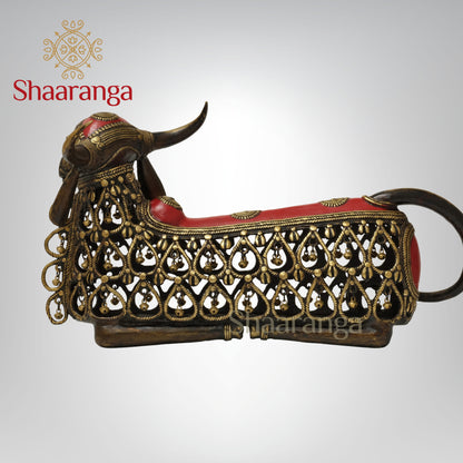 24 Inches Jaali Nandi in Tribal Art