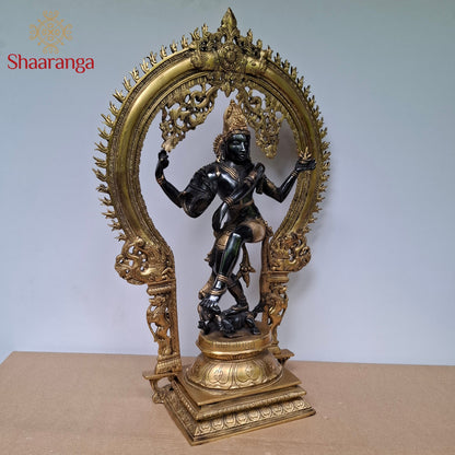 26 Inches Brass Nataraja in deep tone finish