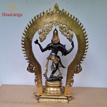 26 Inches Brass Nataraja in deep tone finish