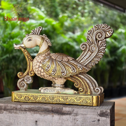 25 Inches Marble Annapakshi - A Heritage Expression in Stone