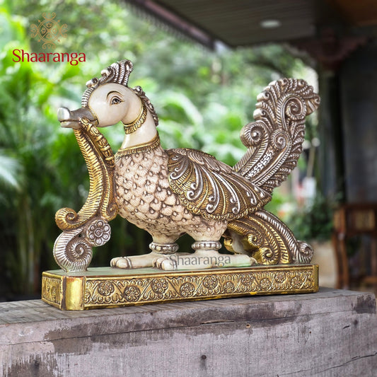 25 Inches Marble Annapakshi - A Heritage Expression in Stone