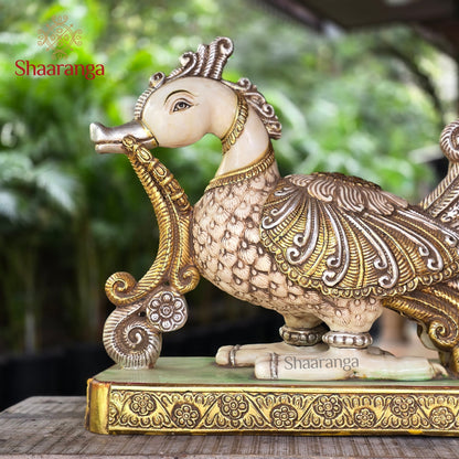 25 Inches Marble Annapakshi - A Heritage Expression in Stone