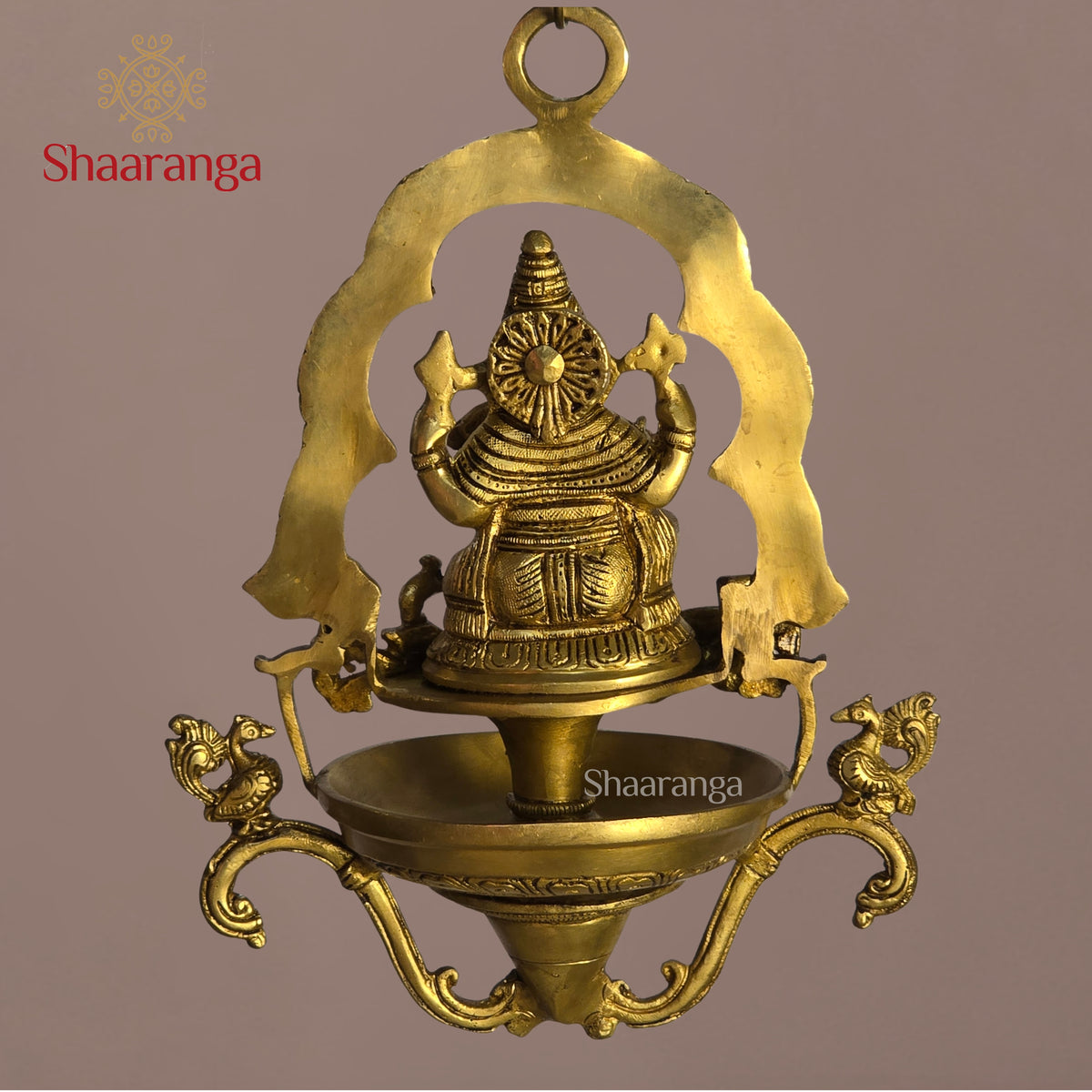 11 inches Brass Ganesha Hanging Lamp — A Divine Welcome to Every Beginning