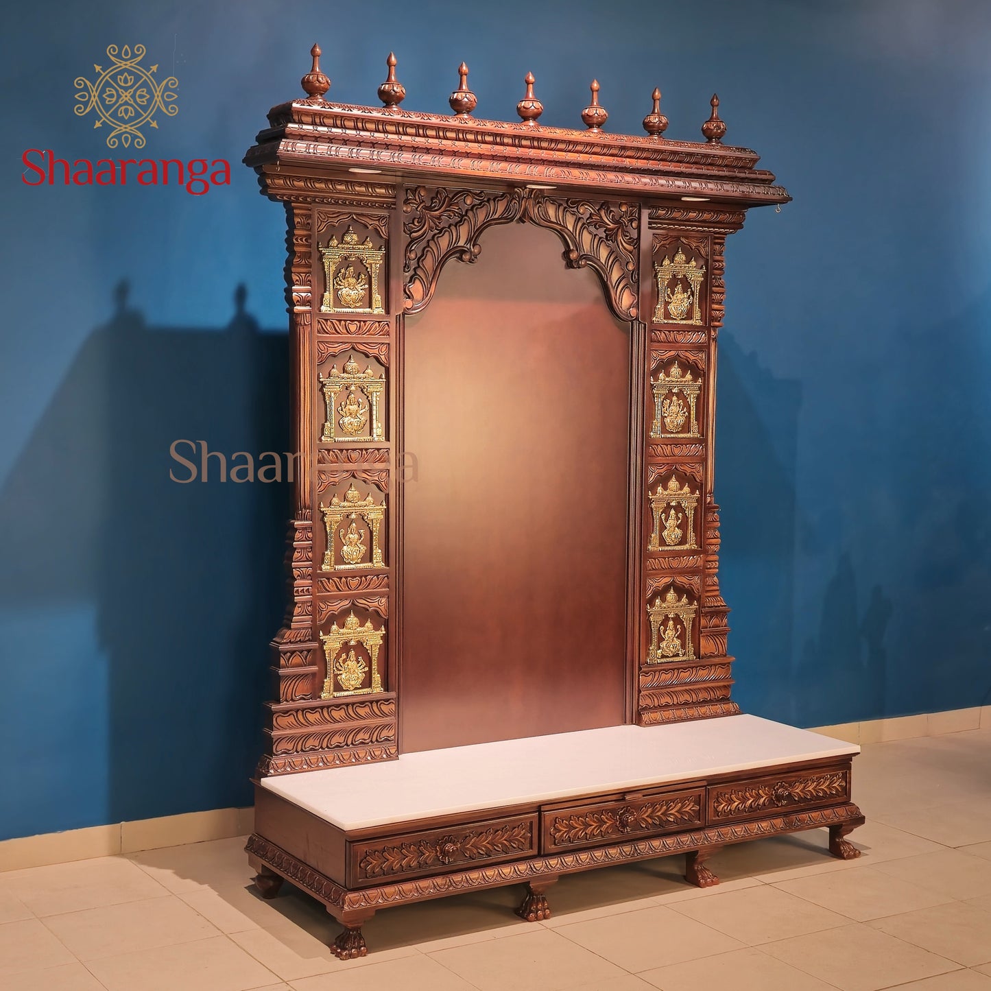 75 Inches Teak wood Ashta Lakshmi Mandir