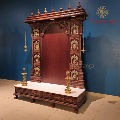 75 Inches Teak wood Ashta Lakshmi Mandir