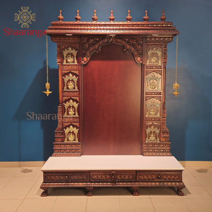75 Inches Teak wood Ashta Lakshmi Mandir