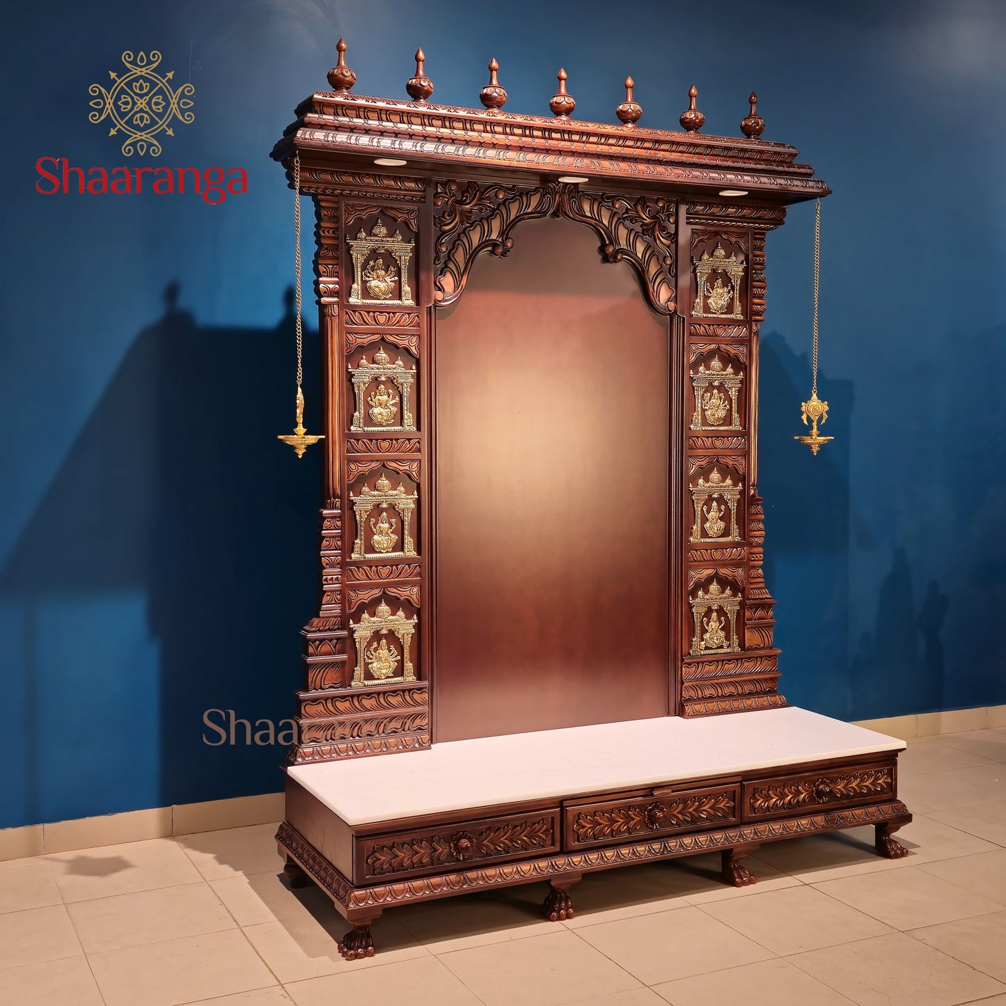 75 Inches Teak wood Ashta Lakshmi Mandir