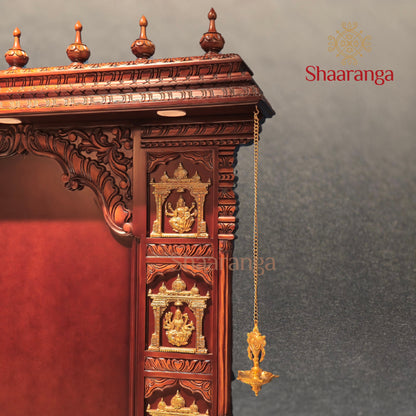 75 Inches Teak wood Ashta Lakshmi Mandir