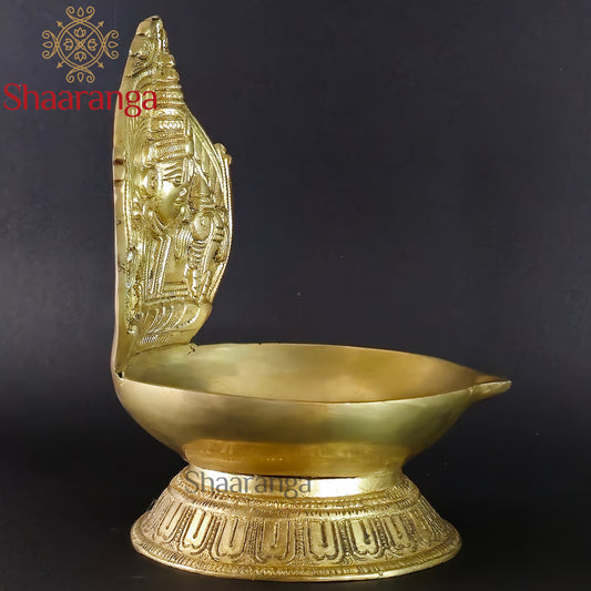 8.5 Inches Brass Diya Balaji