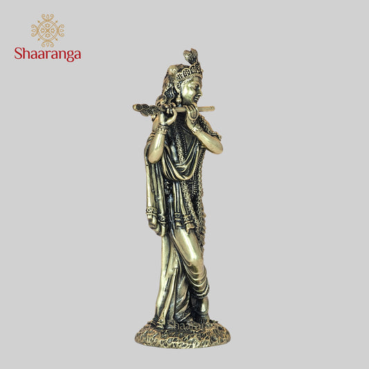 6 Inches Brass Krishna Standing