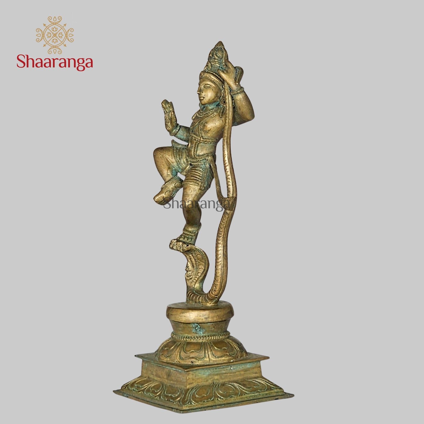 9 Inches Bronze Antique Finish  Kalinga Krishna