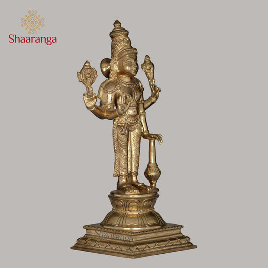 10 Inches Bronze Vishnu Murthy Standing Idol