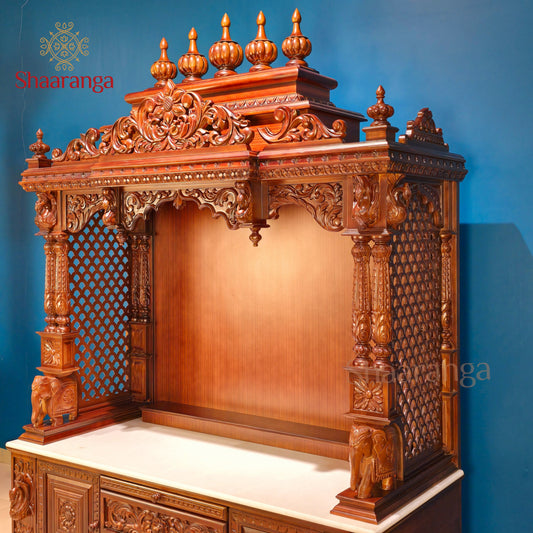 80 Inches Teak wood  Pooja  Mandir