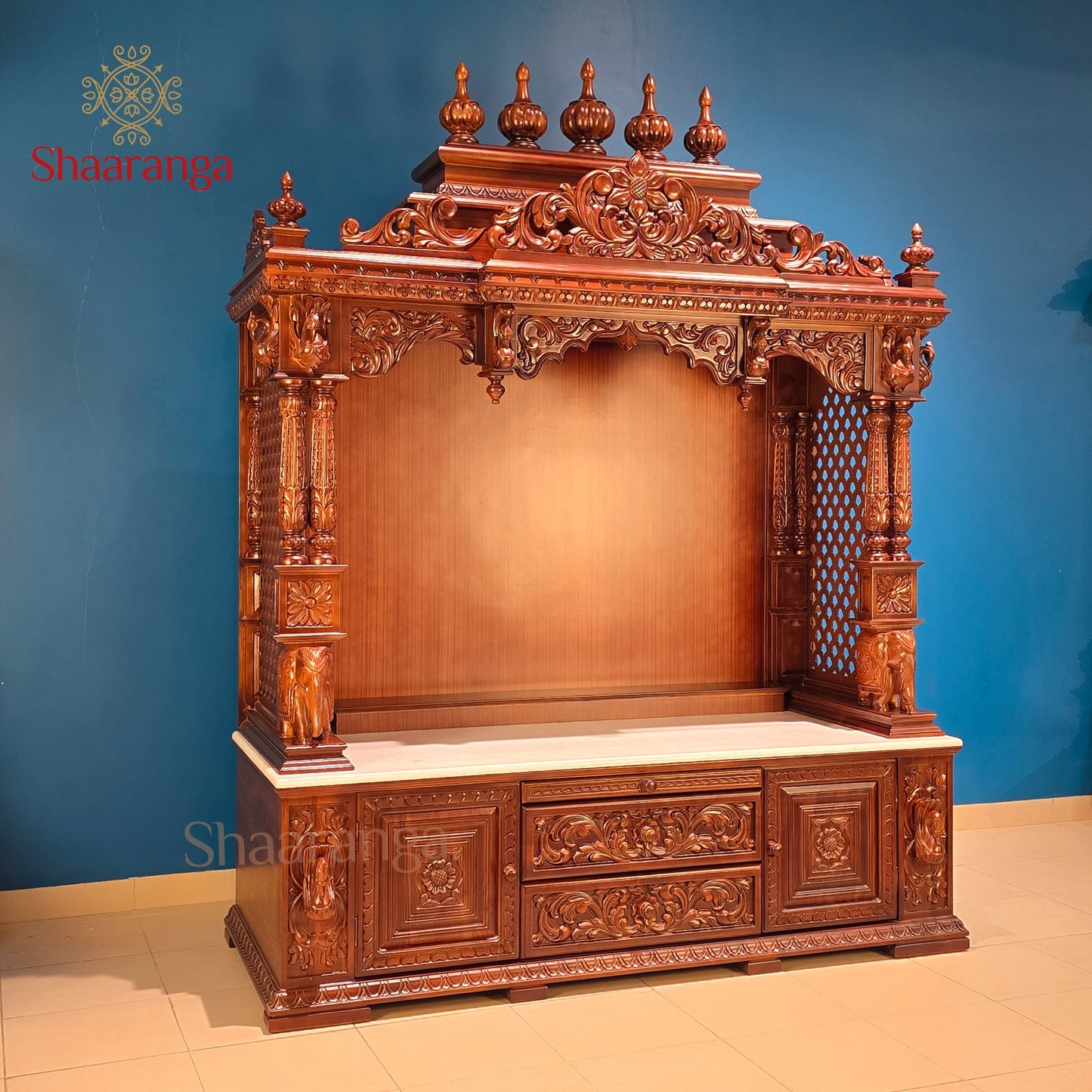 80 Inches Teak wood  Pooja  Mandir