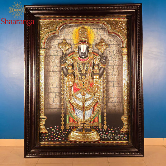 54 Inches Swarna Balaji Tanjore Painting with 22k Gold Work