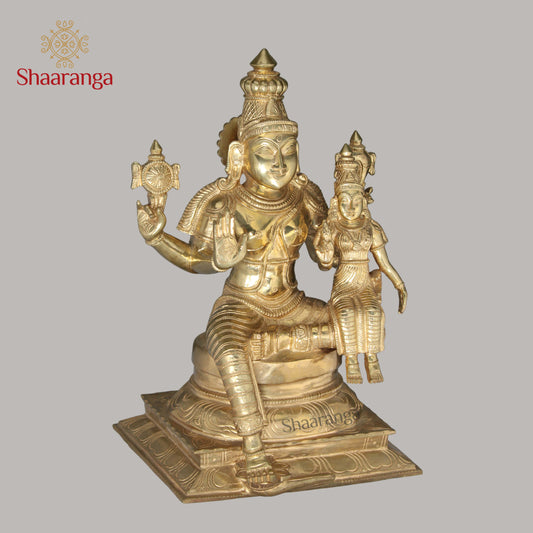 15 Inches Bronze Lakshmi Narayana Swamy