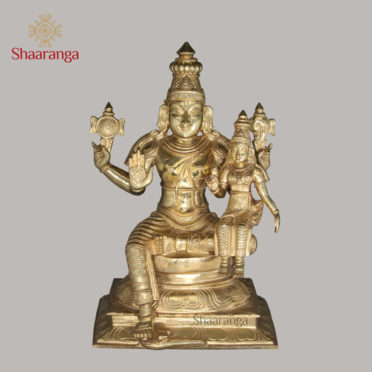 15 Inches Bronze Lakshmi Narayana Swamy
