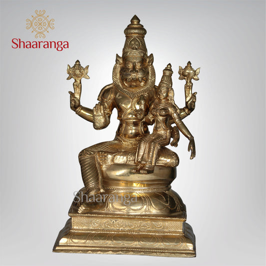 11 Inches Bronze Lakshmi Narasimha Swamy