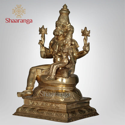 11 Inches Bronze Lakshmi Narasimha Swamy