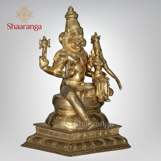11 Inches Bronze Lakshmi Narasimha Swamy