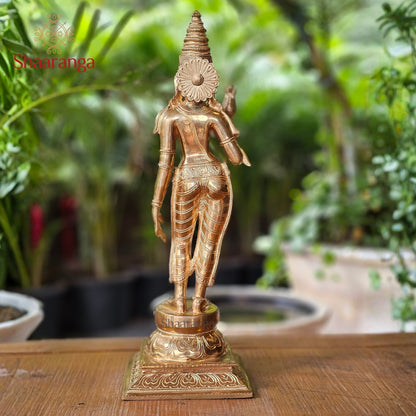 21 Inches Bronze Parvati Devi Standing.