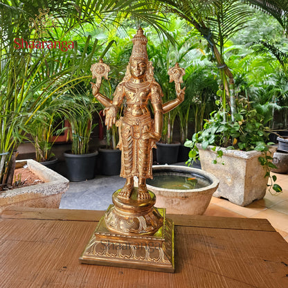 24 Inches Sri Maha Vishnu Deva in Classical Bronze