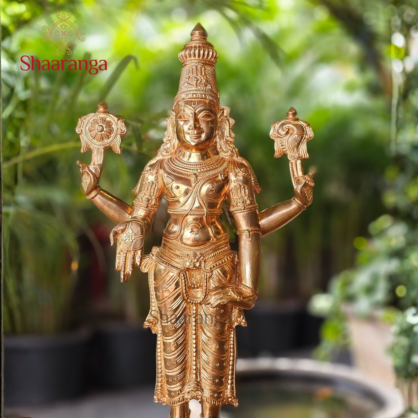 24 Inches Sri Maha Vishnu Deva in Classical Bronze