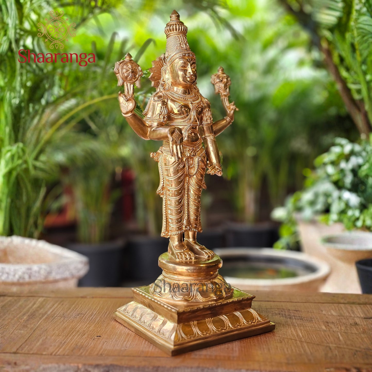 24 Inches Sri Maha Vishnu Deva in Classical Bronze