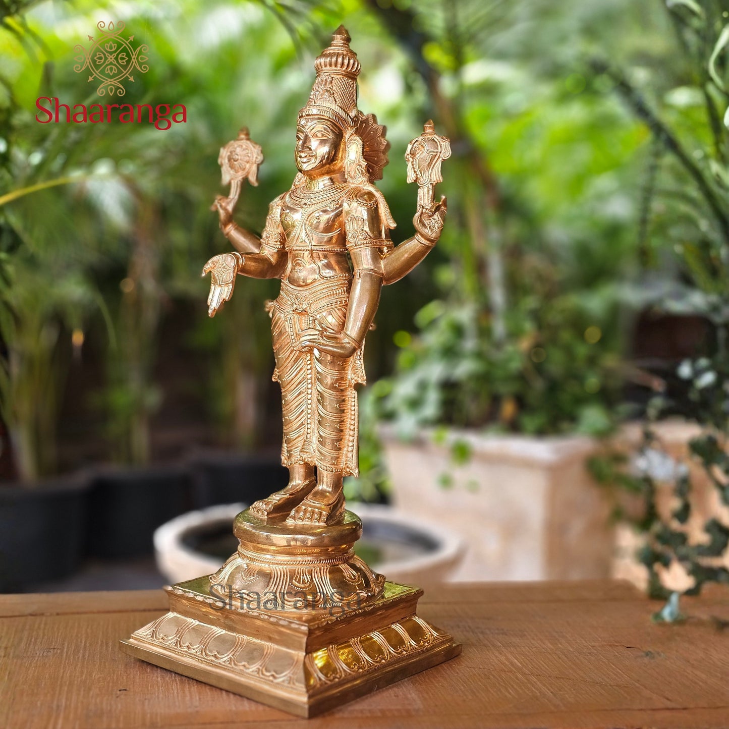 24 Inches Sri Maha Vishnu Deva in Classical Bronze