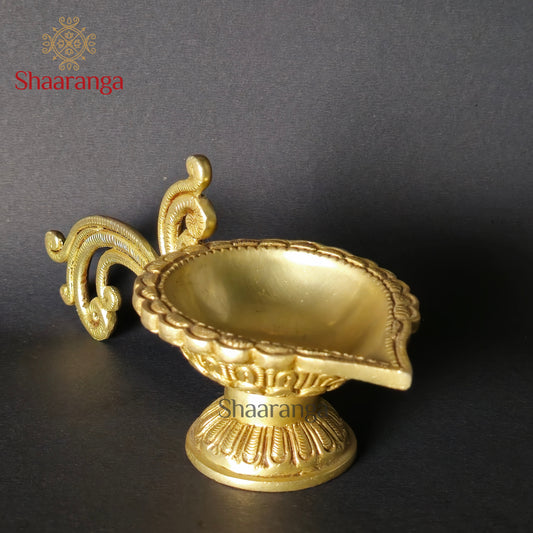 3 Inches Brass Gold Deepam Handle