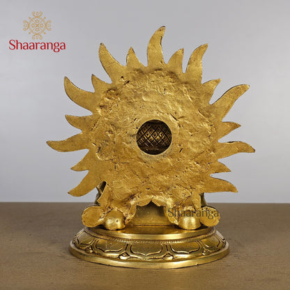 7.5 Inches Brass Hanuman Bust WIth Base