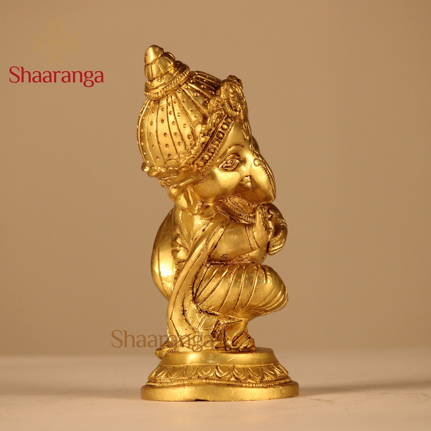 6 Inches Brass Dancing Ganesha Idol