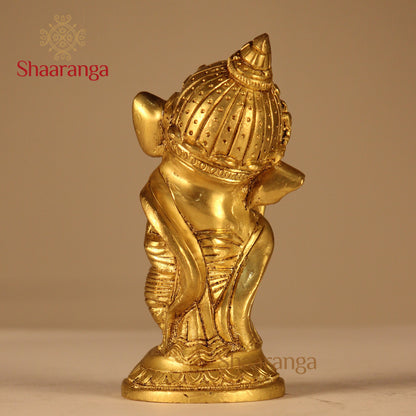 6 Inches Brass Dancing Ganesha Idol
