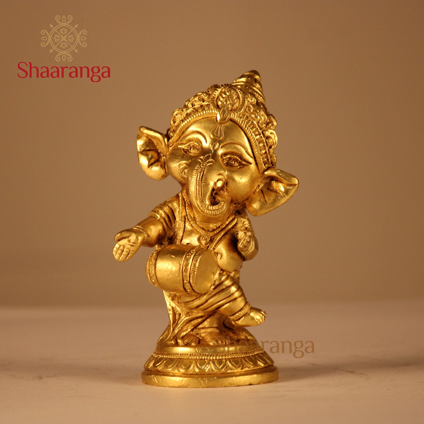 6 Inches Brass Dancing Ganesha Idol