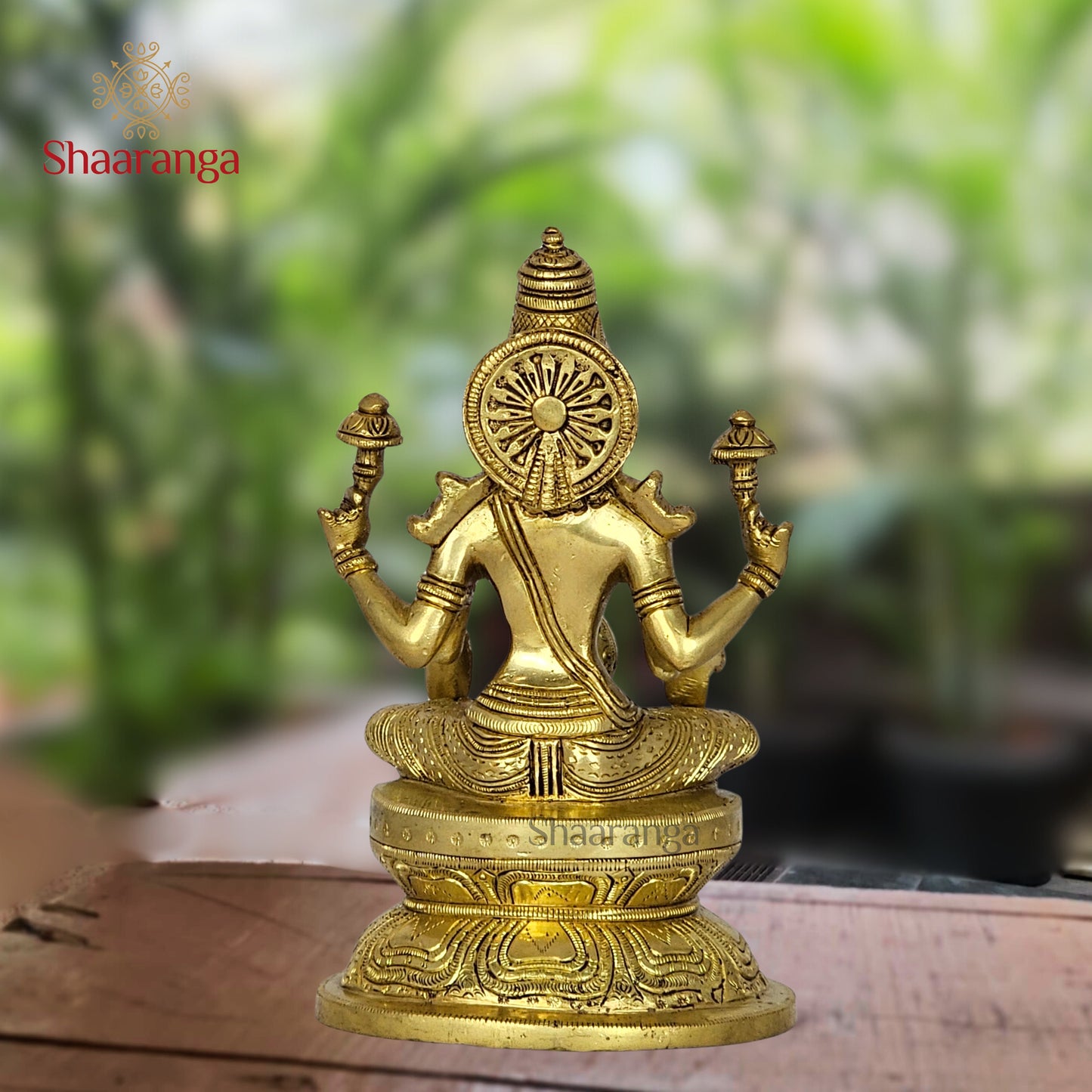 8 Inches Brass Dhan Lakshmi Idol - Goddess of Wealth & Prosperity