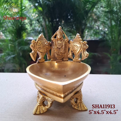 5 Inches Brass Balaji Diya