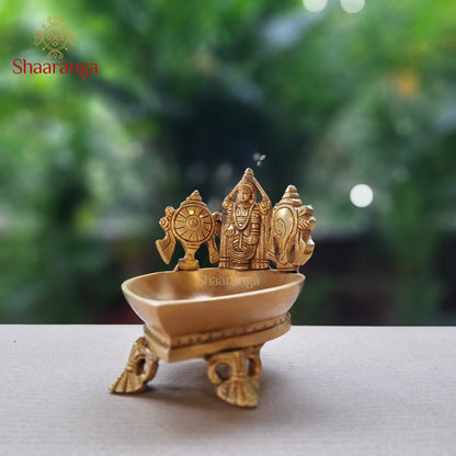 5 Inches Brass Balaji Diya