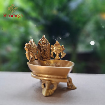 5 Inches Brass Balaji Diya