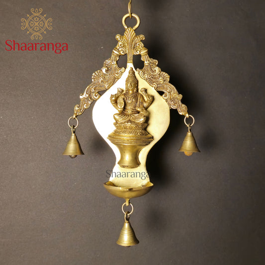 14 Inches Brass Lakshmi Diya Hanging