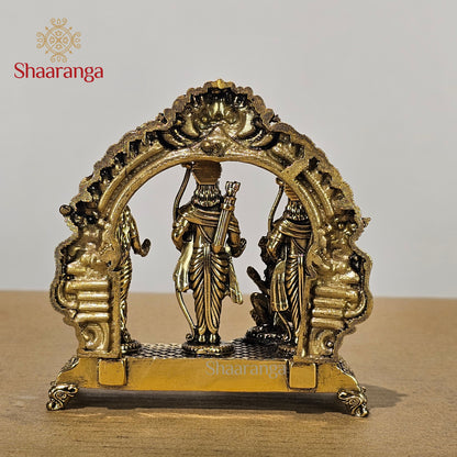 4 Inches Fine Brass Ram Darbar Set