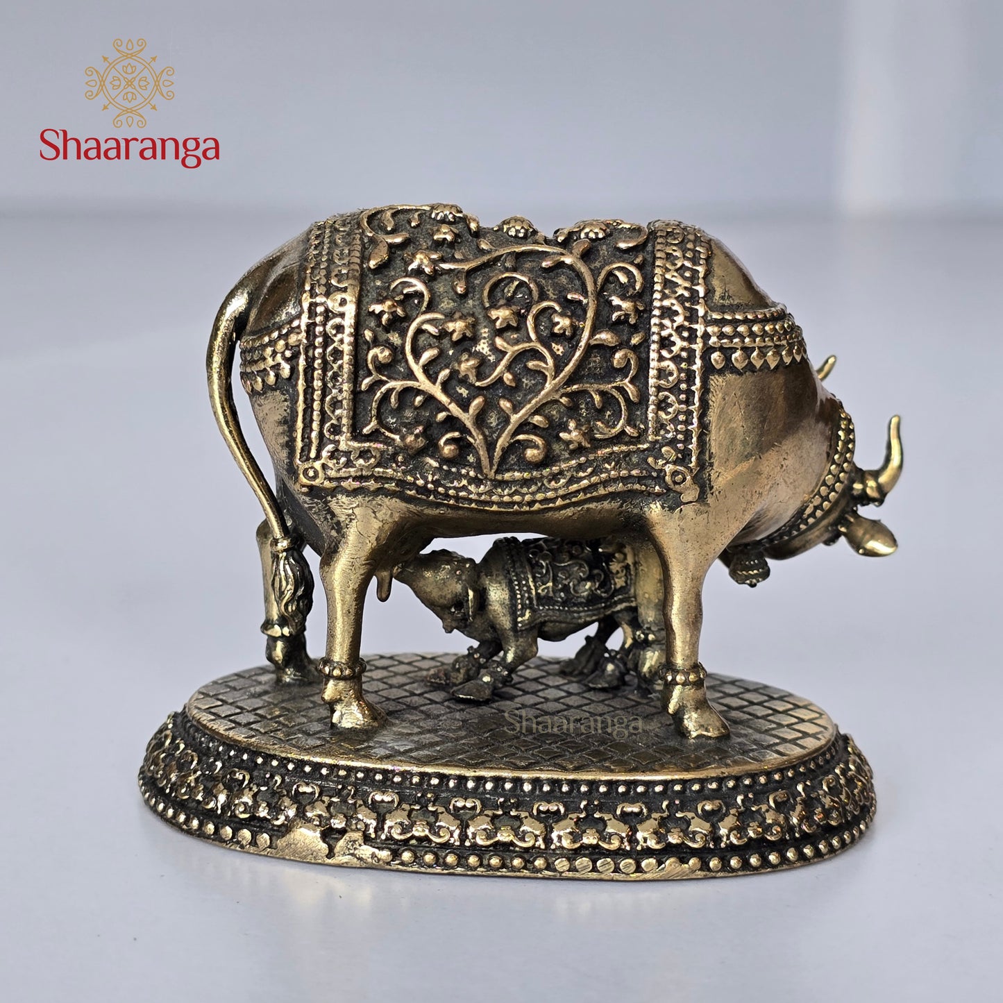 2.5 Inches Brass Cow & Calf