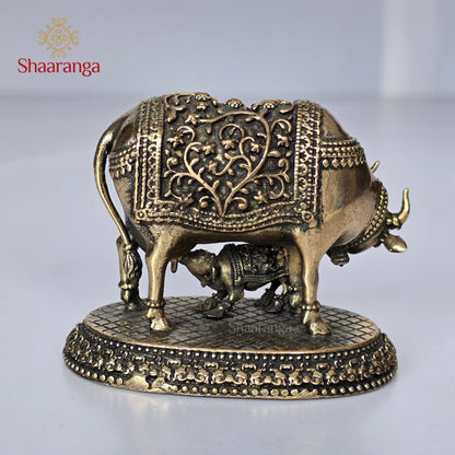 2.5 Inches Brass Cow & Calf