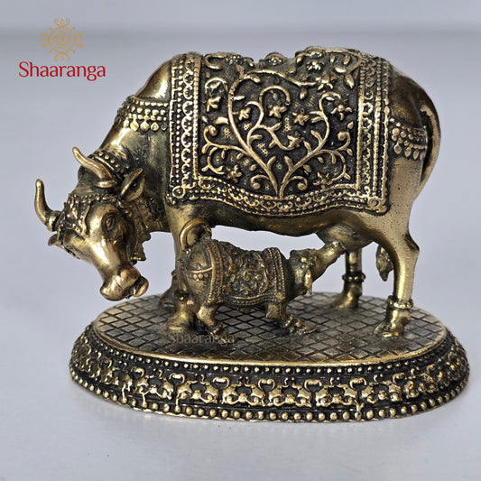 2.5 Inches Brass Cow & Calf