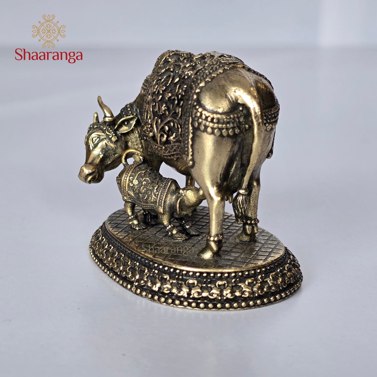 2.5 Inches Brass Cow & Calf