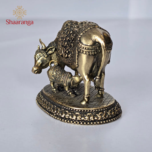 2.5 Inches Brass Cow & Calf