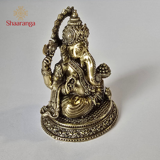 4.5 Inches Brass Ganesha  Sitting