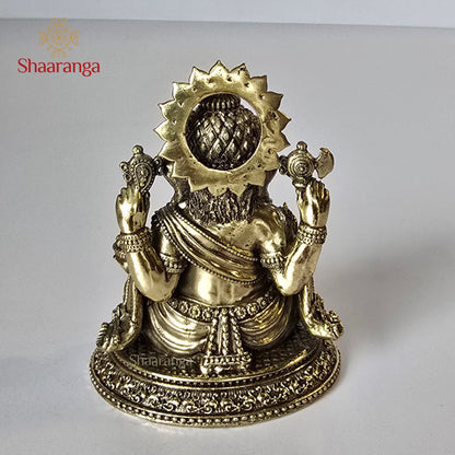 4.5 Inches Brass Ganesha  Sitting