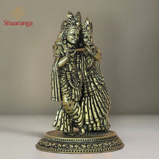 6 Inches Brass Radha Krishna