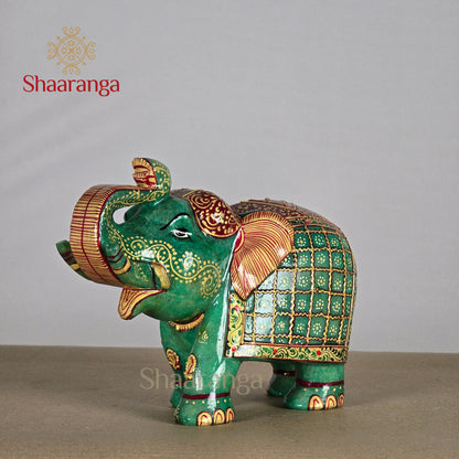 6 Inches Semi Precious Stone  Elephant