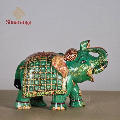 6 Inches Semi Precious Stone  Elephant